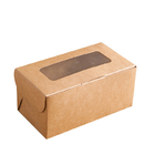 Подарочные коробки Kraft квадрата с окном лакируя выбивая поверхность
