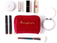 Multicolor небольшим косметическим сумка макияжа сумки перемещения вышитая бархатом