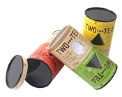 Коробка бумажной трубки картона упаковывая, круглый штемпелевать фольги коробки чая