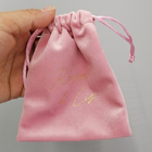 Розовый мягкий мешок ювелирных изделий бархата, сумка подарка бархата SGS 10x15cm