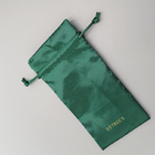 Зеленый подарок Drawstring ткани сатинировки вышивки кладет размер в мешки 7x9cm