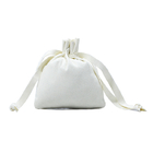 Белый подарок Drawstring ткани украшений замши кладет 9x12cm в мешки с логотипом