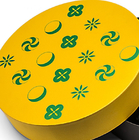 Картонная коробка непахучего круга Silkscreen круглая с крышкой и пластиковыми вставками