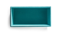 Подарочная коробка бархата восхитительного прямоугольника большая, голубая шкатулка для драгоценностей бархата