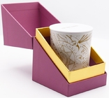 Коробки упаковки картона декоративной органической бумажной подарочной коробки свечи складывая с вставкой пены