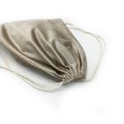 Сумка серых волос велюра упаковывая, сумка перемещения парика мягкого прикосновения 10x15cm