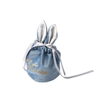 Подарок Drawstring ткани мягкого прикосновения кладет подгонянную проштемпелеванную сумку в мешки мешка логотипа золота