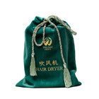 » сумка вина мешка подарка бархата сумки подарка Drawstring ткани 5x7 темная ая-зелен