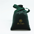 сумка подарка Drawstring ткани 8x10cm персонализировала зеленый мешок подарка бархата