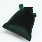 сумка подарка Drawstring ткани 8x10cm персонализировала зеленый мешок подарка бархата