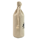 Подарок Drawstring ткани льна белья 100% естественный кладет упаковку в мешки вина