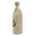 Подарок Drawstring ткани льна белья 100% естественный кладет упаковку в мешки вина
