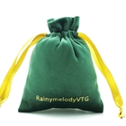 Зеленый мешок подарка бархата, сумки подарка Drawstring ювелирных изделий 10x15cm